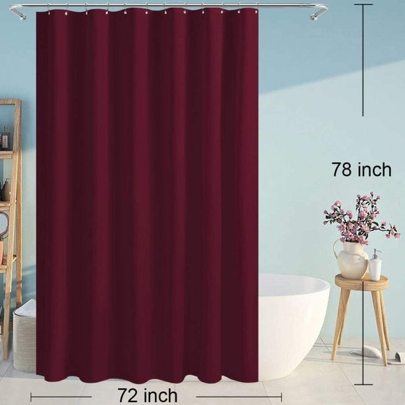 Water-Repellent Polyester Shower Curtain Extra Long 72 x 78 - Picture 1 of 4